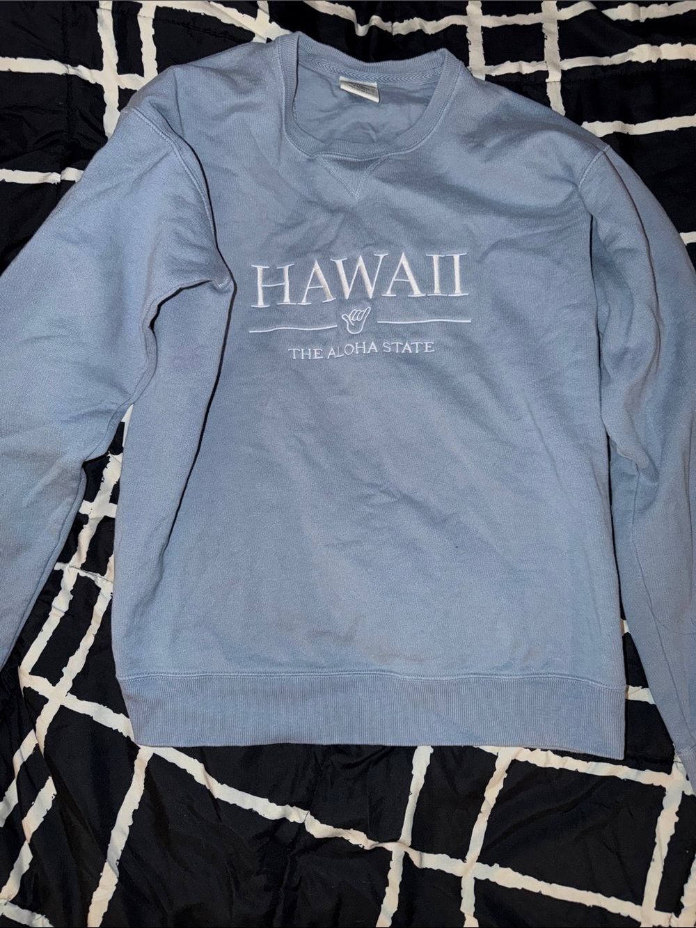 Hanes Light Blue 'HAWAII The Aloha State' Crewneck Sweatshirt